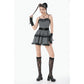 Dark in Love Striped Gothic Mini Dress