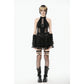 Dark in Love Gothic Mesh Panel Buckle Top