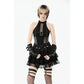 Dark in Love Gothic Mesh Panel Buckle Top