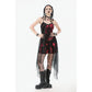 Dark in Love Bellatrix Red & Black Mesh Asymmetrical Dress