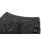Dark in Love Punk Leather-Look Strap Detail Trousers