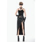 Dark In Love Punk Rib Cage Grommet Waist Cincher