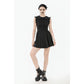 Dark In Love Gwendolyn Lace Panel Goth Mini Dress in Black