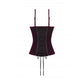 Dark in Love Serilda Velvet Lace Corset Top in Wine Red