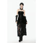 Dark in Love Vampiress Royal Velvet and Lace Maxi Dress