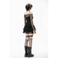 Dark in Love Lyra Fishnet Off-Shoulder Gothic Mesh Top