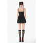 Dark in Love Crimson Shadow Layered Lace Cake Dress