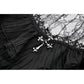 Dark in Love Dark Lace-Framed Silhouette Dress