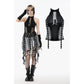 Dark in Love Gothic Mesh Panel Buckle Top