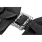 Dark in Love Evangeline Buckled Utility Crop Top in Black