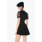 Dark in Love Dark Lace-Framed Silhouette Dress