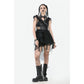 Dark in Love Seraphina Tiered Mesh & Ruffle Goth Layer Dress