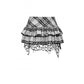 Dark in Love Quinn Punk Black and White Checkered Asymmetrical Messy Net Skirt
