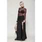 Dark in Love Phoenix Black Slit Metal Long Skirt