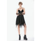 Dark In Love Punk Mesh Hollow Chain Decor Gloves