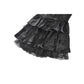 Dark in Love Nocturne Ruffled Velvet Lace Goth Dress in Black