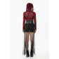 Dark in Love Gothic Sheer Mesh Maxi Skirt with PU Waist Corset - Size UK 8 Left Only!