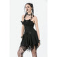 Dark in Love Mortalis Lace-Up Goth Dress in Black