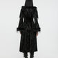 Punk Rave Morrigan Goth Gorgeous Jacquard Coat - Black