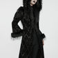 Punk Rave Morrigan Goth Gorgeous Jacquard Coat - Black