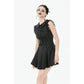 Dark In Love Gwendolyn Lace Panel Goth Mini Dress in Black
