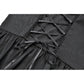 Dark in Love Belladonna Lace-Up High Collar Puff Sleeve Goth Dress  in Black