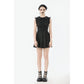 Dark In Love Gwendolyn Lace Panel Goth Mini Dress in Black