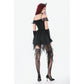 Dark in Love Morgana Gothic Off-Shoulder Lace Hem Dress