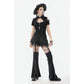 Dark in Love Seraphine Lace Off-Shoulder Goth Top in Black