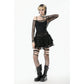 Dark in Love Lyra Fishnet Off-Shoulder Gothic Mesh Top