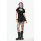 Dark in Love Seraphine Lace Off-Shoulder Goth Top in Black