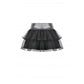 Dark in Love Bonded Tulle Layered Goth Mini Skirt in Black