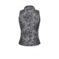 Dark in Love Shredded Butterfly Print Halter Goth Top In Grey