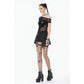 Dark in Love Punk Mesh Layered Skort Shorts