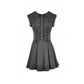 Dark In Love Gwendolyn Lace Panel Goth Mini Dress in Black
