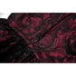Dark in Love Burgundy & Black Lace Princess Dress with Stars Lace