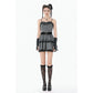 Dark in Love Striped Gothic Mini Dress