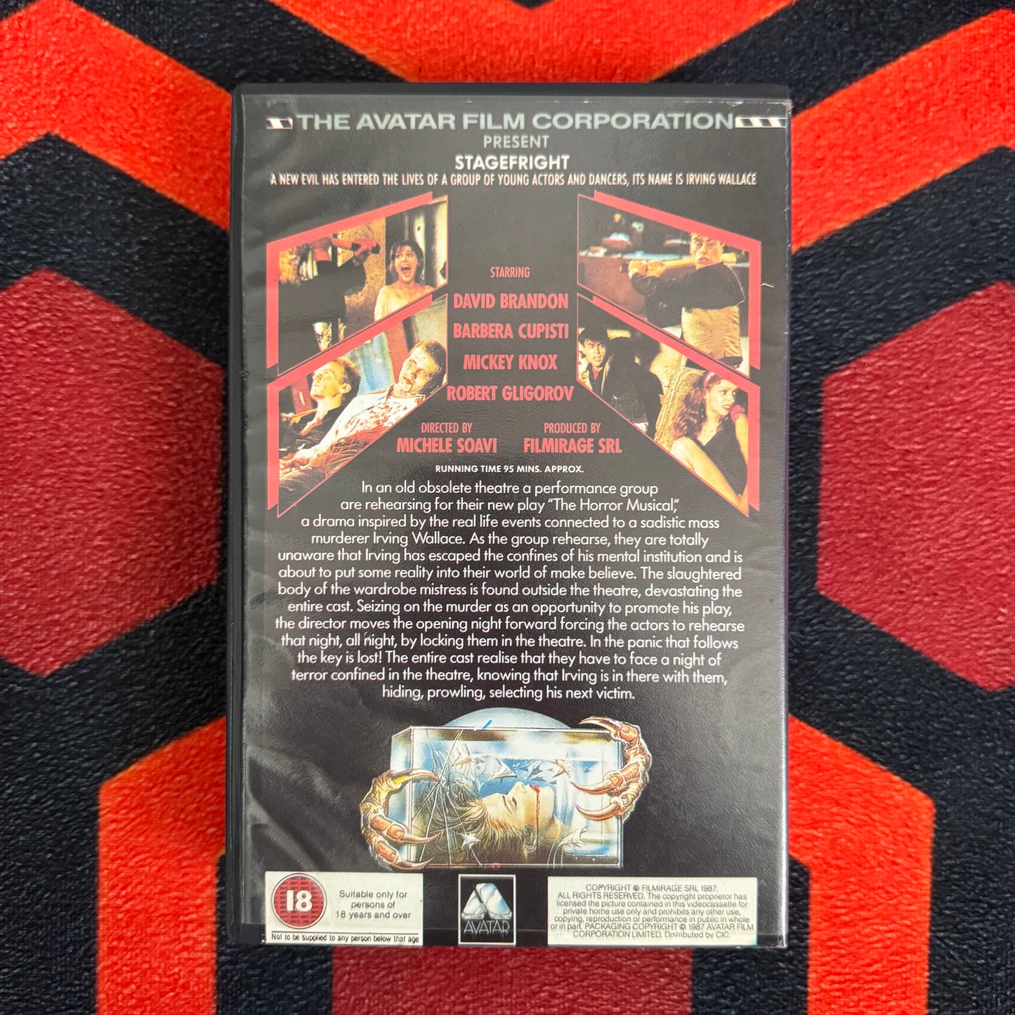 Stage Fright Ex Rental VHS Video (1987) CFV4048