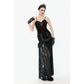 Dark in Love Morrigan Velvet & Lace Chain-Detail Top