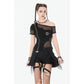 Dark in Love Punk Mesh Layered Skort Shorts