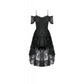 Dark in Love Romantic Gothic Lace Layered High-Low Dress