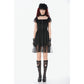 Dark in Love Black Gothic Sweet Bow Lace Lolita Dress