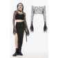 Dark in Love Morana Mesh Crochet Knit Bell Sleeve Crop Top