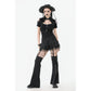 Dark in Love Seraphine Lace Off-Shoulder Goth Top in Black
