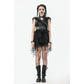 Dark in Love Seraphina Tiered Mesh & Ruffle Goth Layer Dress