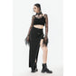 Dark in Love Morana Mesh Crochet Knit Bell Sleeve Crop Top