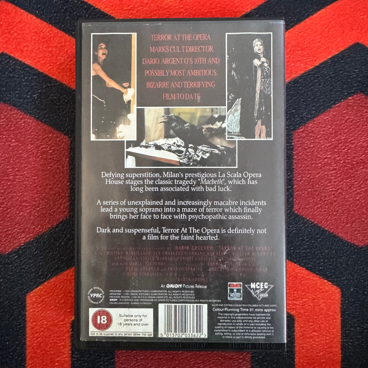 Terror at the Opera Ex Rental VHS Video (1987) VOR036 - NEW & SEALED
