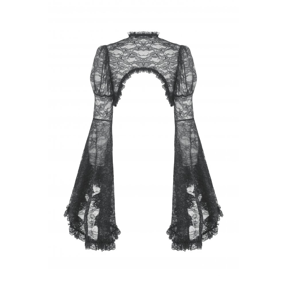 Dark in Love Belladonna Lace Bell Sleeve Goth Shrug