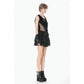 Dark in Love Punk Eyelet Lace Layered Mini Skirt