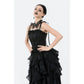 Dark in Love Selene Ruffled Floral Jacquard Corset Top - Size UK 16 Left Only!